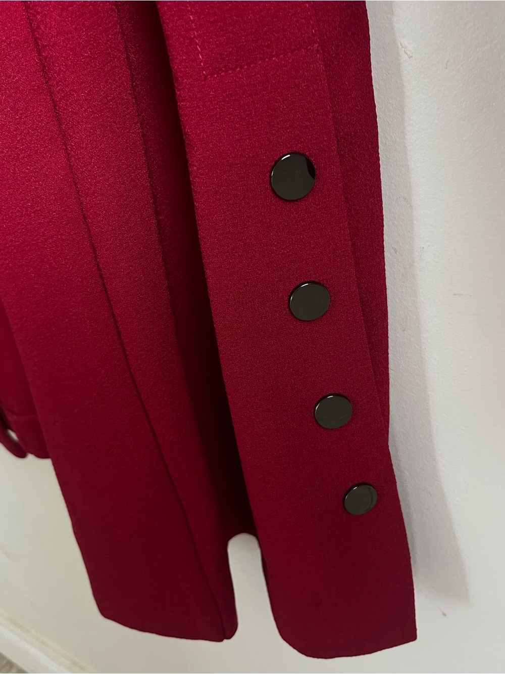 Cleo Women's Draped Open-Front Red Jacket Large - Picture 5 of 7